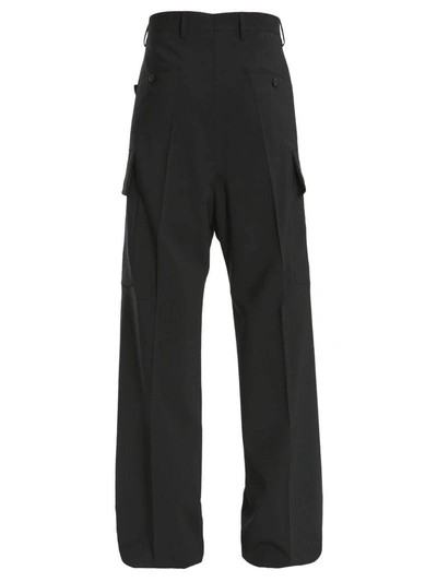 Shop Rick Owens Cargo Tailored Trousers In Nero