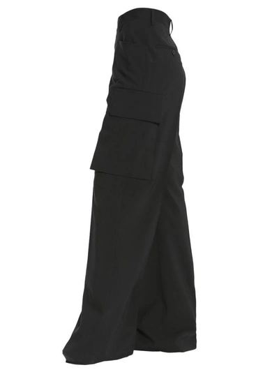 Shop Rick Owens Cargo Tailored Trousers In Nero
