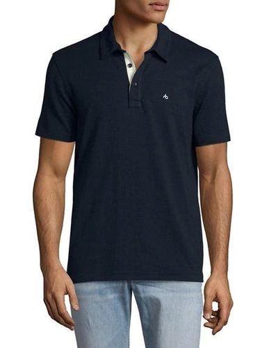 Shop Rag & Bone Men's Standard Issue Polo Shirt In Navy