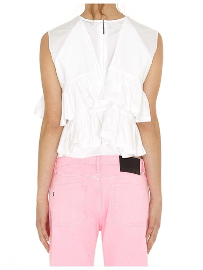 Shop Msgm Top In White