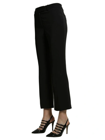 Shop Michael Michael Kors Flare Trousers In Nero