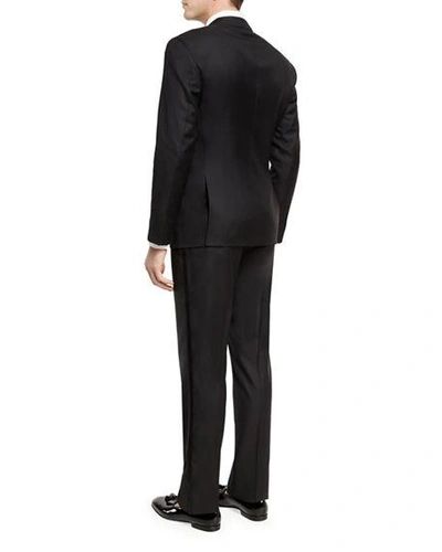 Shop Brunello Cucinelli Wool Peak-lapel Tuxedo In Black