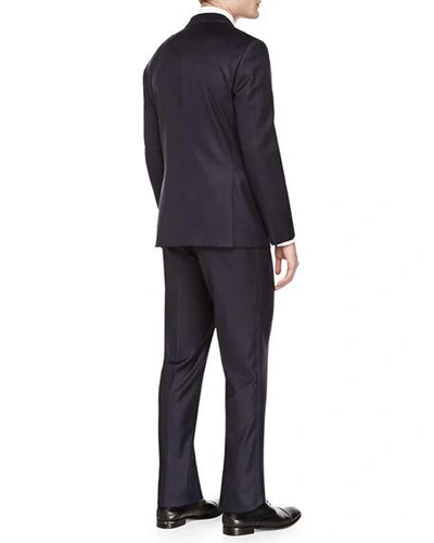 Shop Brunello Cucinelli Wool Peak-lapel Tuxedo In Navy