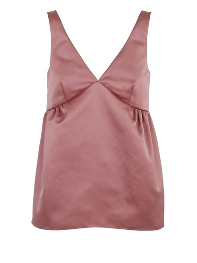 Shop Rochas V-neck Top In Pink