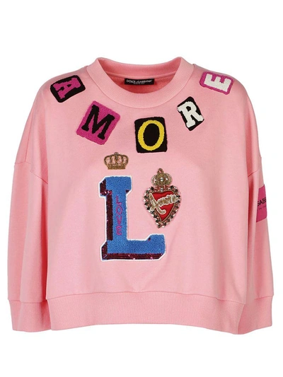 Shop Dolce & Gabbana Sweatshirt In Pink