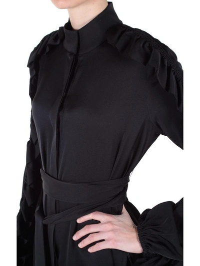 Shop Ellery Audacity Stretch-silk Shirt In Black