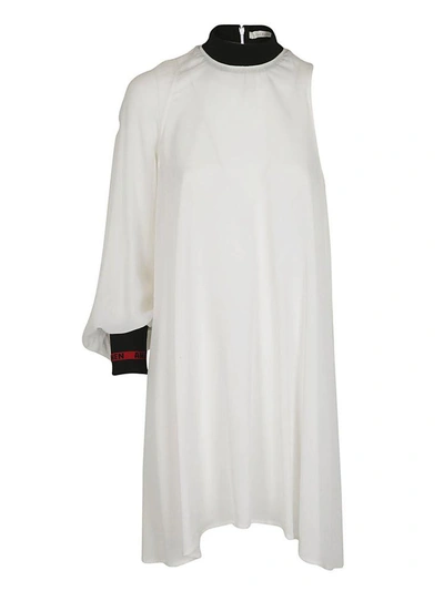 Shop Amen Turtleneck Dress In Off White