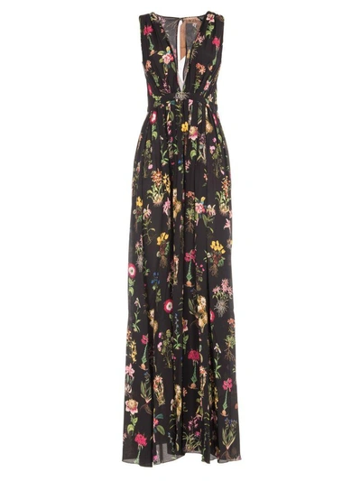Shop N°21 Floral Print Maxi Dress In Black