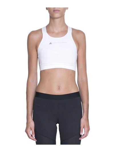 Shop Adidas By Stella Mccartney Essential Bra In Bianco