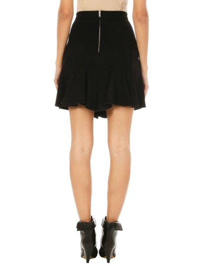 Shop Isabel Marant Parma Viscosa And Cotton Skirt In Black
