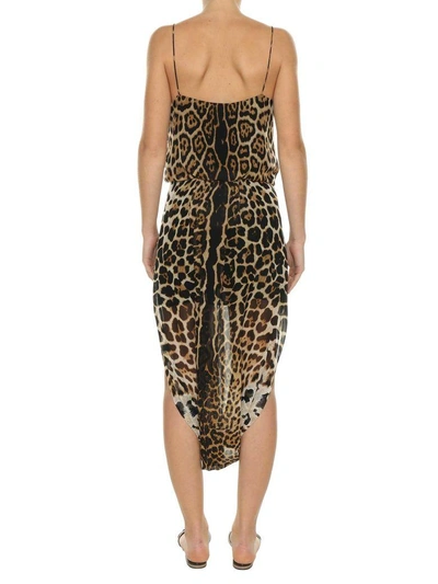 Shop Saint Laurent Sarouelle Leopard Dress In Multi