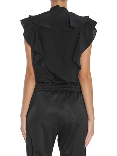 Shop Givenchy Ruffled Top In Nero