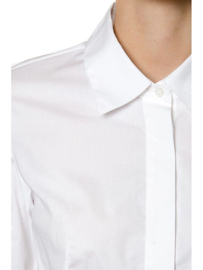 Shop Dondup Slim Fit Cotton Shirt In White