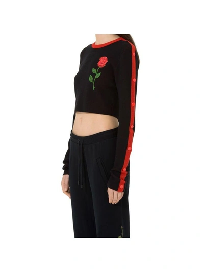 Shop Marcelo Burlon County Of Milan Waknash Embroidered Wool Crewneck In Black Red