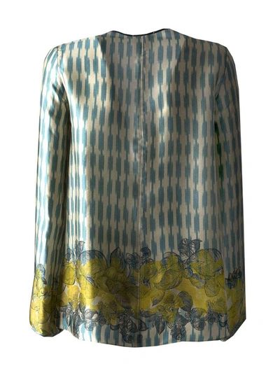 Shop Forte Forte Embroidered Flared Blouse In Multicolour
