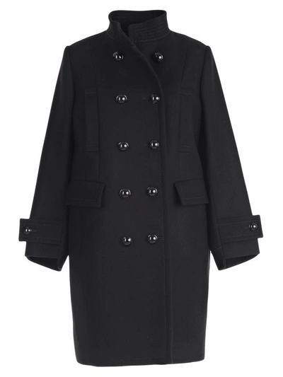 Shop Sacai Coat In Black