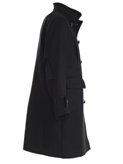 Shop Sacai Coat In Black