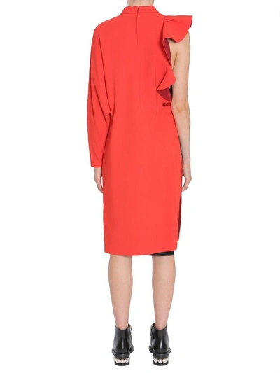 Shop Givenchy One-shoulder Dress In Rosso