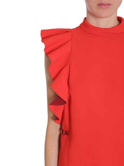 Shop Givenchy One-shoulder Dress In Rosso