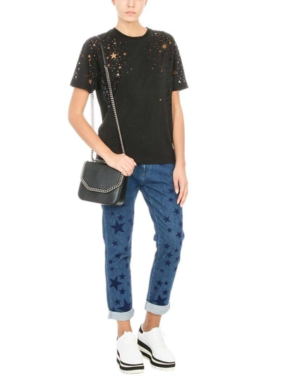 Shop Stella Mccartney Stars Black Cotton T-shirt