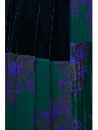 Shop Sacai Pleated Skirt In Green|verde