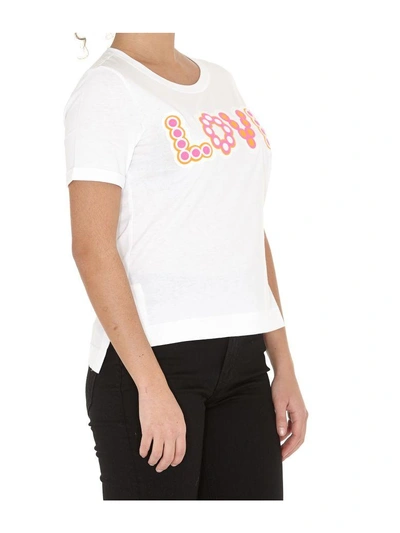 Shop Fendi Love Studs Tshirt In White