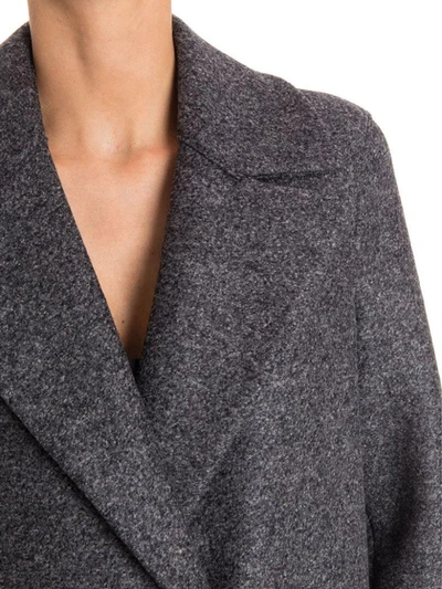 Shop Harris Wharf London - Wool Coat In Grey