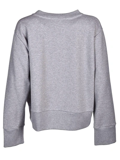 Shop Moschino Graphic Print Sweatshirt In Grey