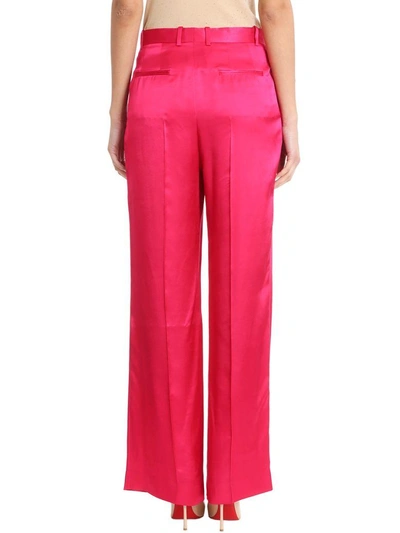 Shop Givenchy High Waist Wide Leg Fucsia Trousers In Fuxia