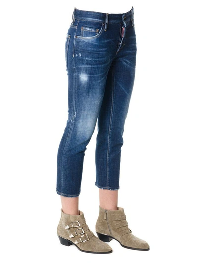 Shop Dsquared2 Faded Effect Denim Jeans