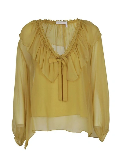 Shop See By Chloé Lace Blouse In Yellow