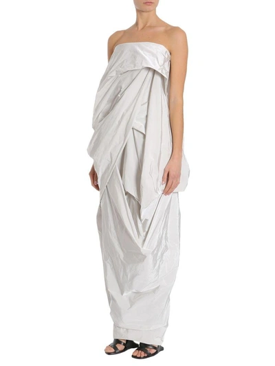 Shop Rick Owens Tangle Gown Dress In Grigio