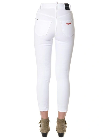Shop Dsquared2 High Waist Twiggy Jeans In Denim In White