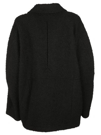 Shop Alexander Wang Asymmetrical Notch Collar Coat In Black