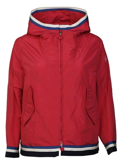 Shop Moncler Hooded Jacket In Rosso