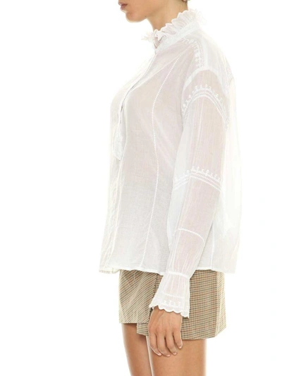 Shop Isabel Marant Étoile Isabel Marant Etoile Louna Shirt With Embroideries In White
