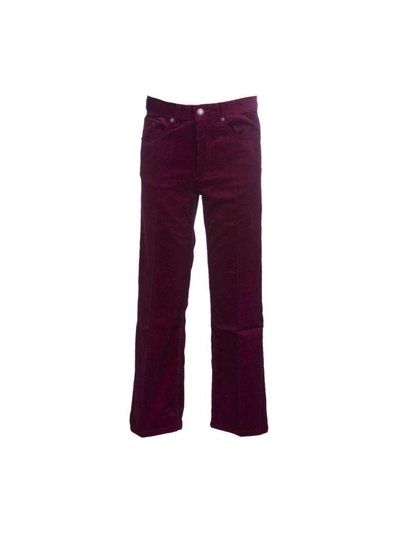Shop Marc Jacobs Cropped Pants In Burgundy