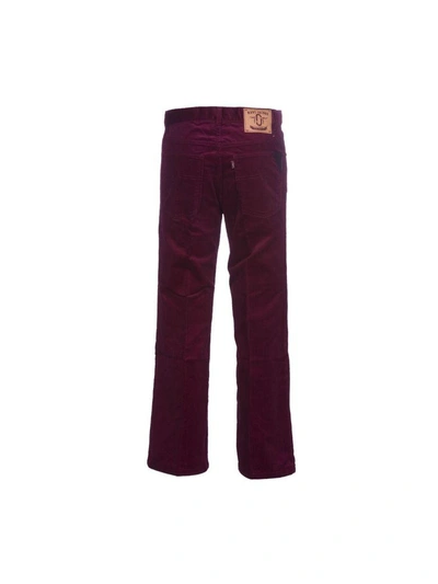 Shop Marc Jacobs Cropped Pants In Burgundy