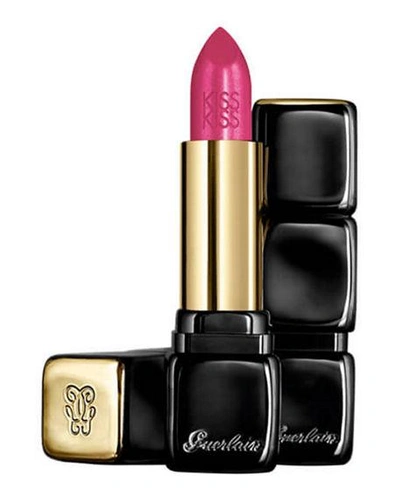 Shop Guerlain Kisskiss Satin Finish Lipstick In 372 All About Pink