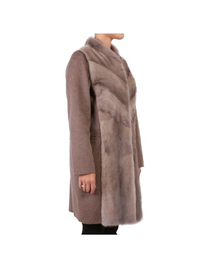 Shop Rizal Wool And Cashmere Coat In Noisette
