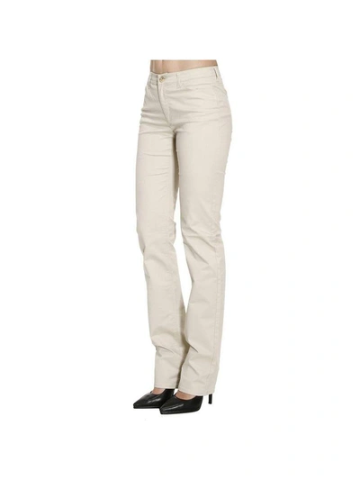 Shop Armani Jeans Pants Trouser Women  In Beige