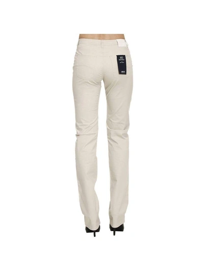 Shop Armani Jeans Pants Trouser Women  In Beige