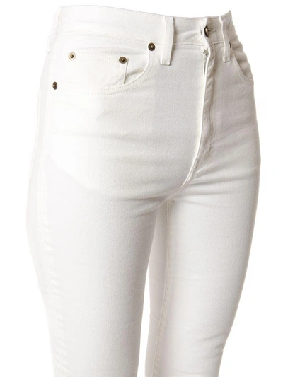 Shop Saint Laurent High Rise Skinny Jeans In White