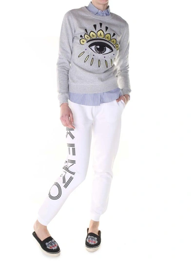 Shop Kenzo Eye Cotton-jersey Sweatshirt In Grigio