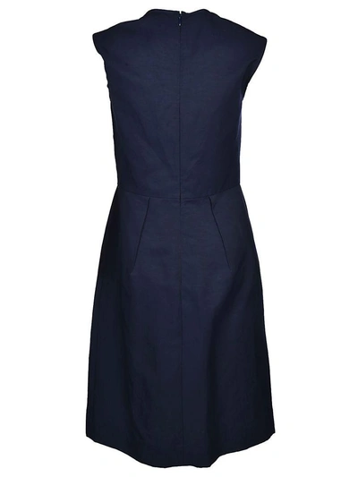 Shop Stella Mccartney Patchwork A-line Dress In Blue