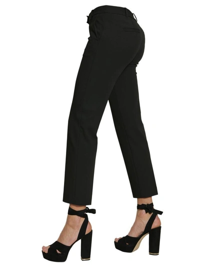 Shop Michael Michael Kors Cropped Trousers In Nero