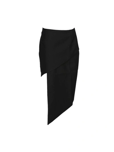 Shop Vetements Skirt Asymetric In Black