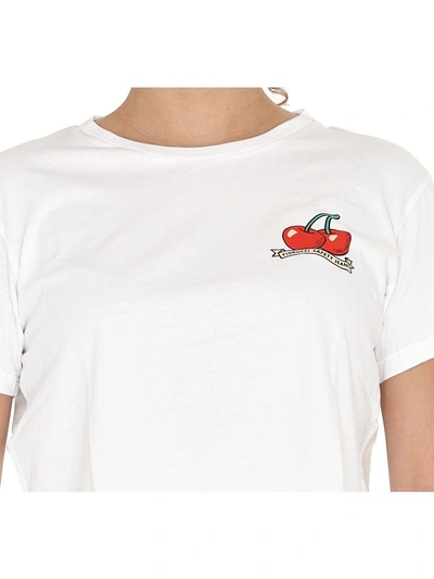 Shop Fiorucci Vintage Cherries Tshirt In White