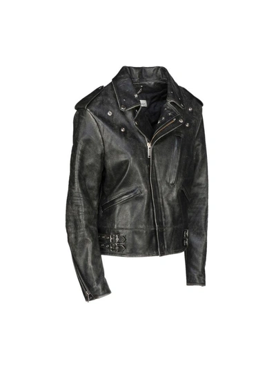 Shop Golden Goose Biker Leather In Black
