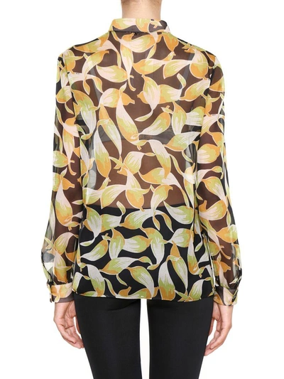 Shop N°21 Printed Silk Chiffon Shirt In Multicolor|nero